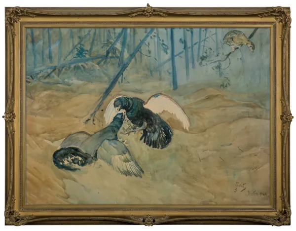 Julian Fałat, WALCZĄCE GŁUSZCE, 1922