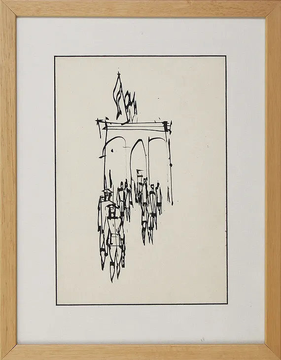 Roman Opałka, SZKIC ILUSTRACJI, 1957