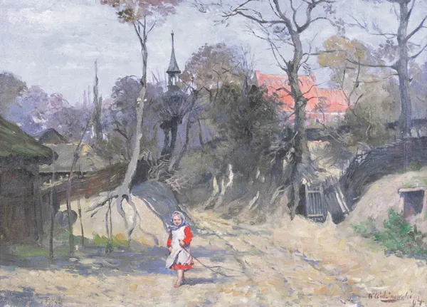 Wincenty Wodzinowski, Droga przez wieś, 1894   
