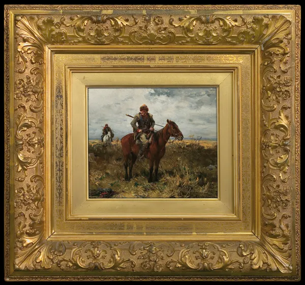 Alfred Wierusz-Kowalski, JEŹDŹCY W STEPIE, ok. 1900