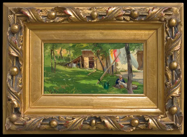 Roman Kochanowski, W CIENISTYM SADZIE, ok. 1900 