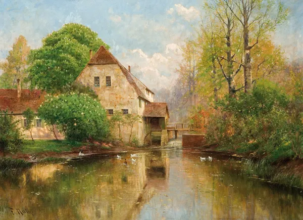 Friedrich Nath, STARY MŁYN WIOSNĄ