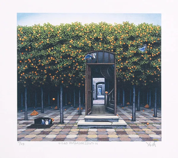 Jacek Yerka, Gaj pomarańczowy, 2000