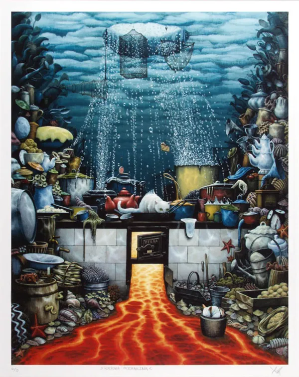 Jacek Yerka, Kuchnia oceaniczna, 1998