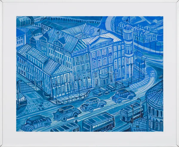 Edward Dwurnik, Warszawa niebieska, Hotel Bristol, 1994