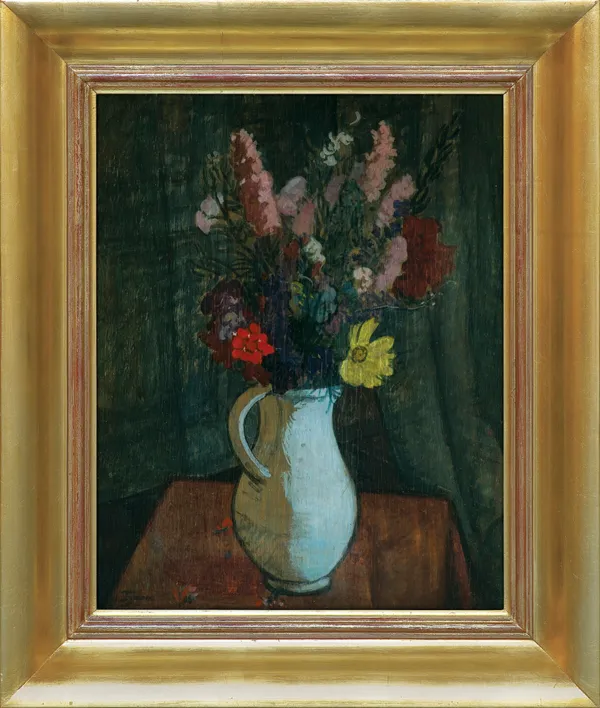 Tymon Niesiołowski, KWIATY MIESZANE W BIAŁYM WAZONIE, ok. 1912