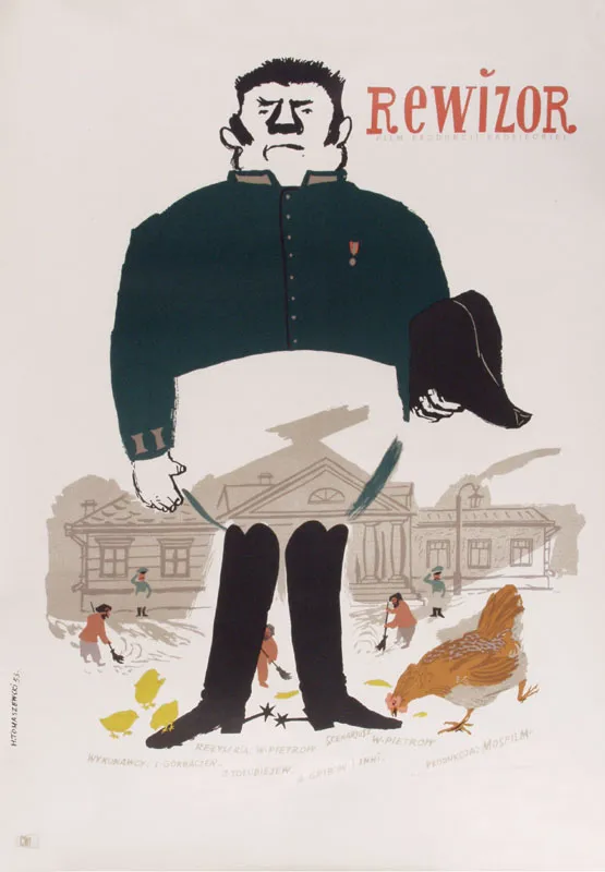 Henryk Tomaszewski, Rewizor, film radziecki (plakat), 1953