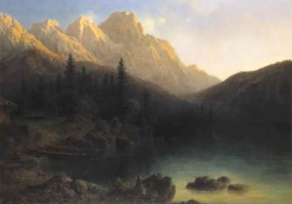 Julius Lange, Jezioro w Alpach, 1869