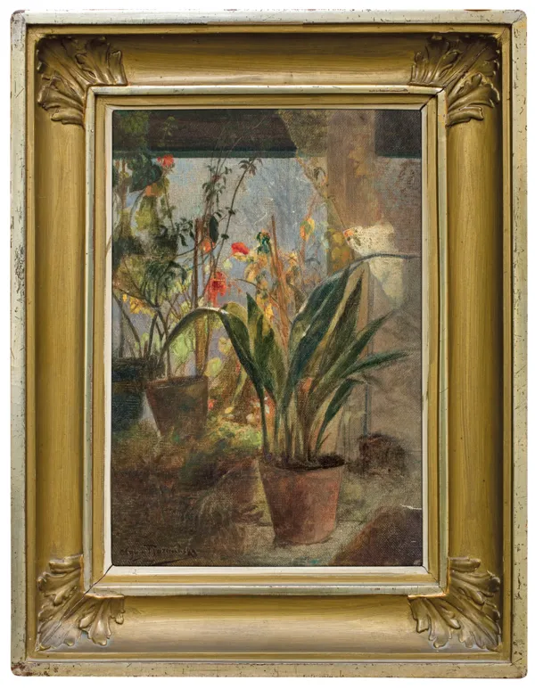 Olga Boznańska, KWIATY W OKNIE, przed 1890