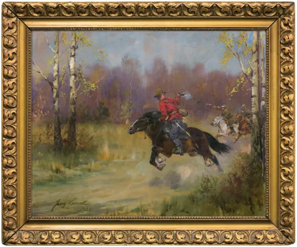 Jerzy Kossak, UŁANI W POGONI ZA BOLSZEWIKIEM, 1939