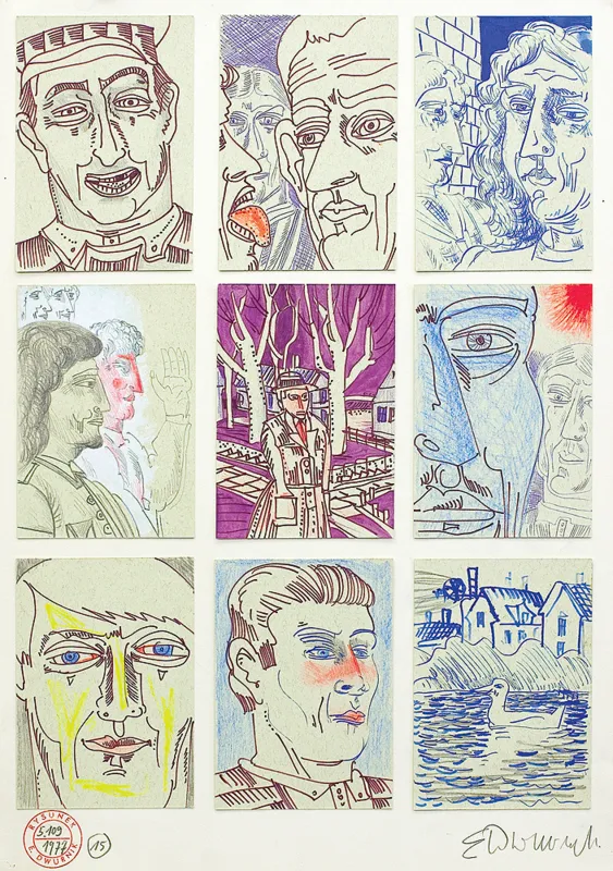 Edward Dwurnik, BEZ TYTUŁU, Z CYKLU MONTAŻE, 1977