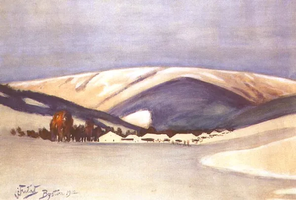 Julian Fałat, Pejzaż zimowy w Bystrej