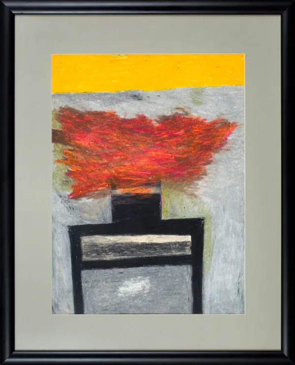 Stanisław Rodziński, Bukiet na stołku (Bukiet z żółtym pasem), 2003