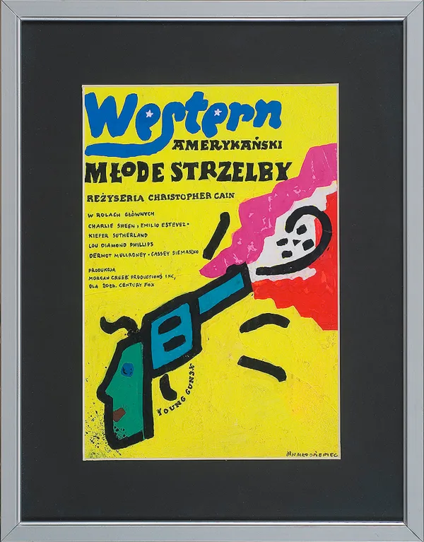 Jan Młodożeniec, Projekt plakatu do filmu Młode strzelby, 1988