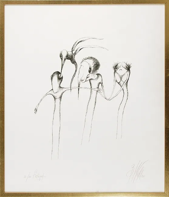 Bożena Wahl, Trzy postaci i ptak, 1975