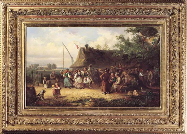 Franciszek Kostrzewski, WESELE WIEJSKIE Z OKOLIC WARSZAWY, 1865