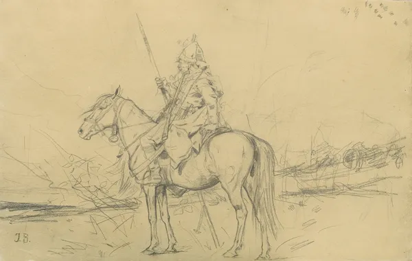 Józef Brandt, KOZAK NA CZATACH, przed 1881