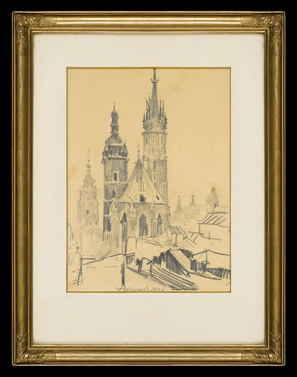 Leon Wyczółkowski, KOŚCIÓŁ MARIACKI W KRAKOWIE, 1924