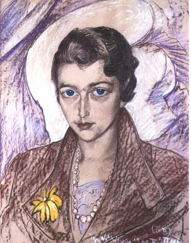 Stanisław Ignacy Witkiewicz, Portret kobiety z kwiatem przy sukni