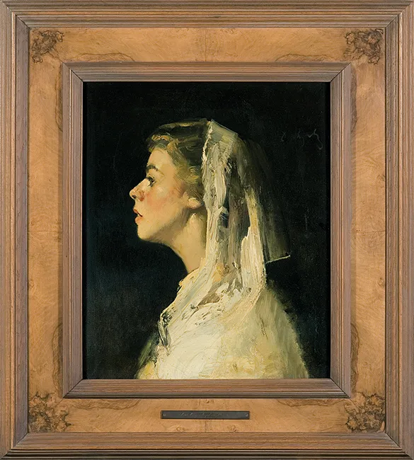 Sepp Hilz, DZIEWCZYNA W BIELI, ok. 1950