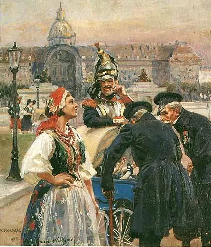 Wojciech Kossak, Przed Pałacem Inwalidów w Paryżu