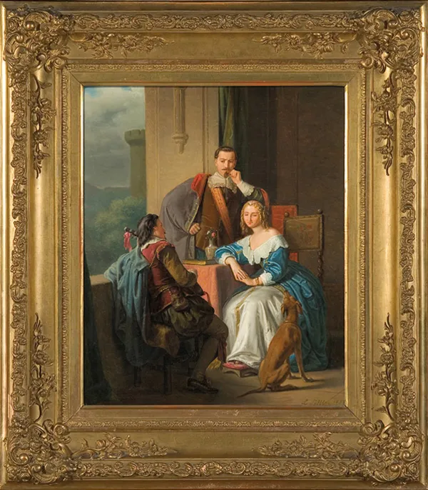 Leopold Loeffler, SCENA DWORSKA, ZAZDROŚĆ, 1852