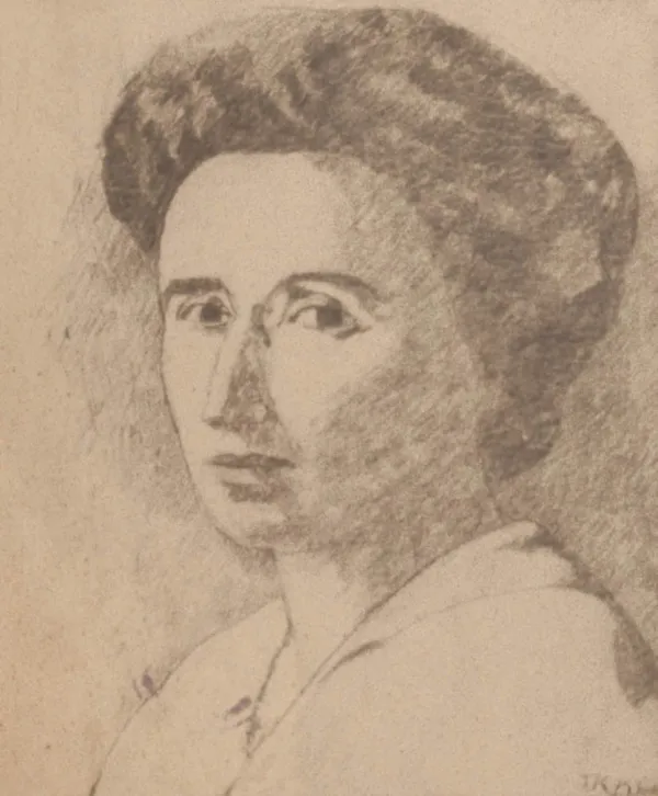 Tadeusz Kulisiewicz, Portret kobiety, 1951