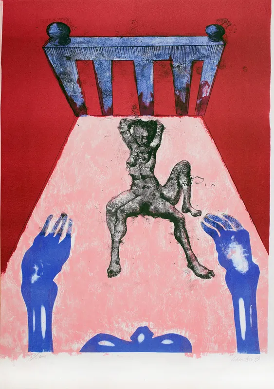 Jan Lebenstein, Kompozycja z kobietą o czterech nogach, 1973