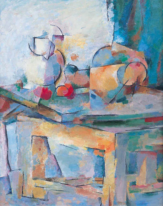 Stanisław Fijałkowski, Kubistyczna martwa natura z dzbanem, ok. 1947