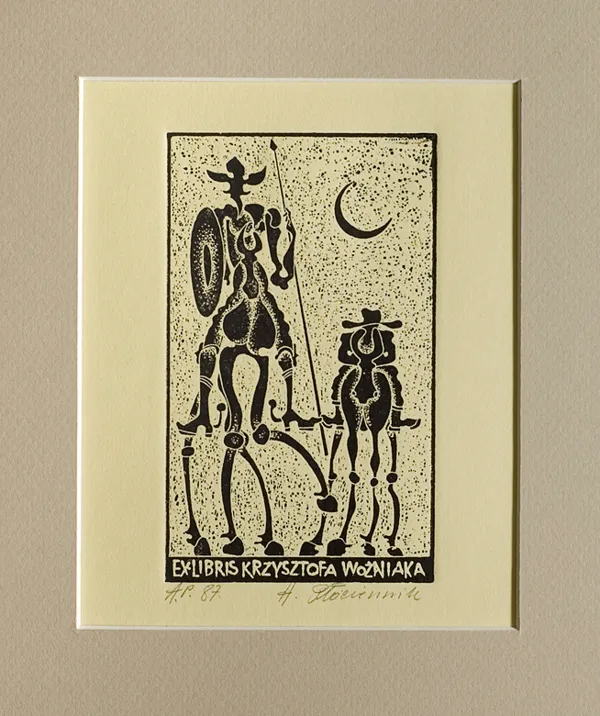 Henryk Płóciennik, Ekslibris Krzysztofa Woźniaka, 1987