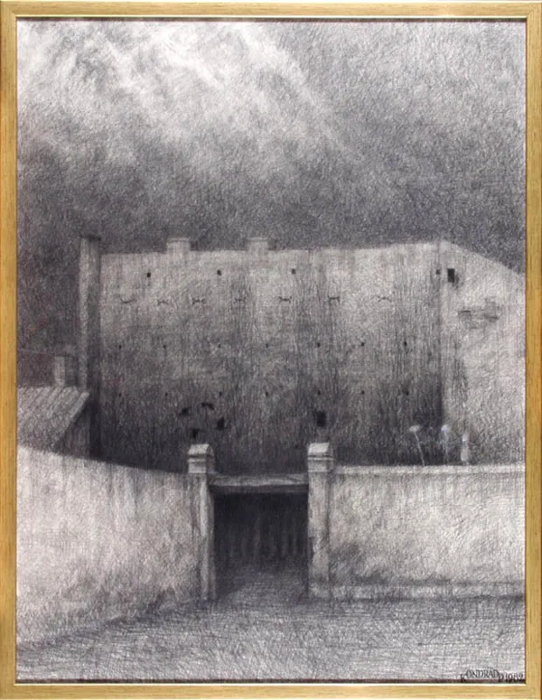 Piotr Kondrad, Widok miejski z bramą, 1982