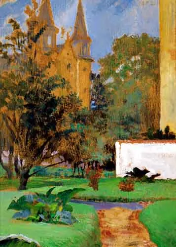 Jacek Malczewski, Ogród przy kościele Karmelitów w Krakowie, 1902