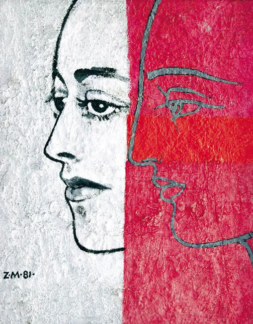 Zbigniew Makowski, PORTRET BIAŁO-CZERWONY, 1981