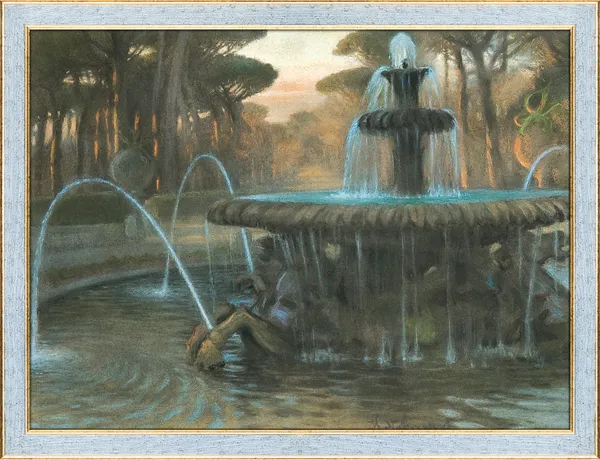 Kazimierz Stabrowski, RZYM. FONTANNA DEI CAVALLI MARINI, przed 1913