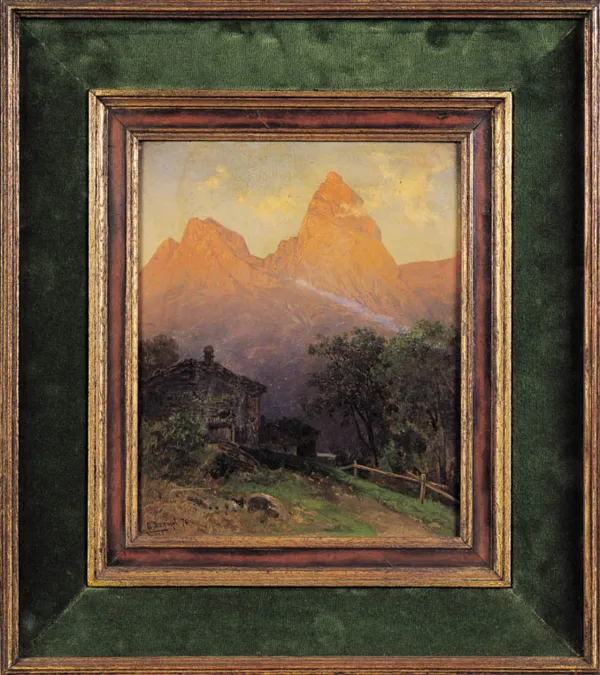 Adolf Mosengel, Pejzaż Alpejski, 1874