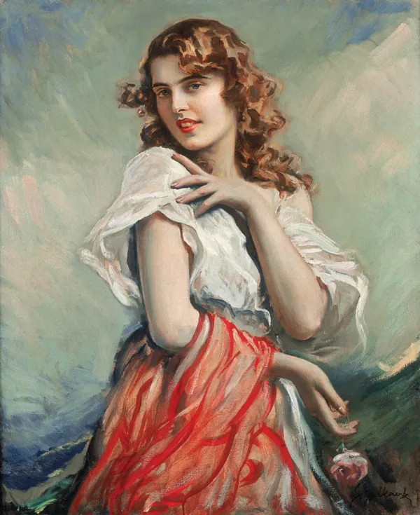Bolesław Szańkowski, Dziewczyna z różą, ok. 1930
