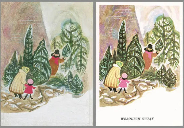 Zofia Fijałkowska, Kupujący choinki, 1971