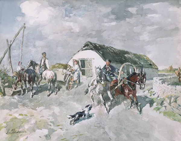 Gregor von Bochmann, Scena rodzajowa - Na folwarku