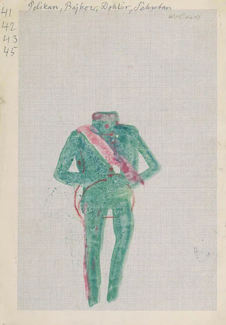 Piotr Potworowski, PROJEKT KOSTIUMU, ok. 1959-1961