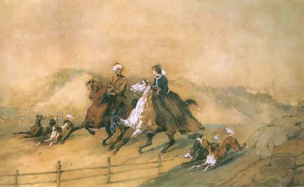 Artur Grottger, Przejażdżka, 1856