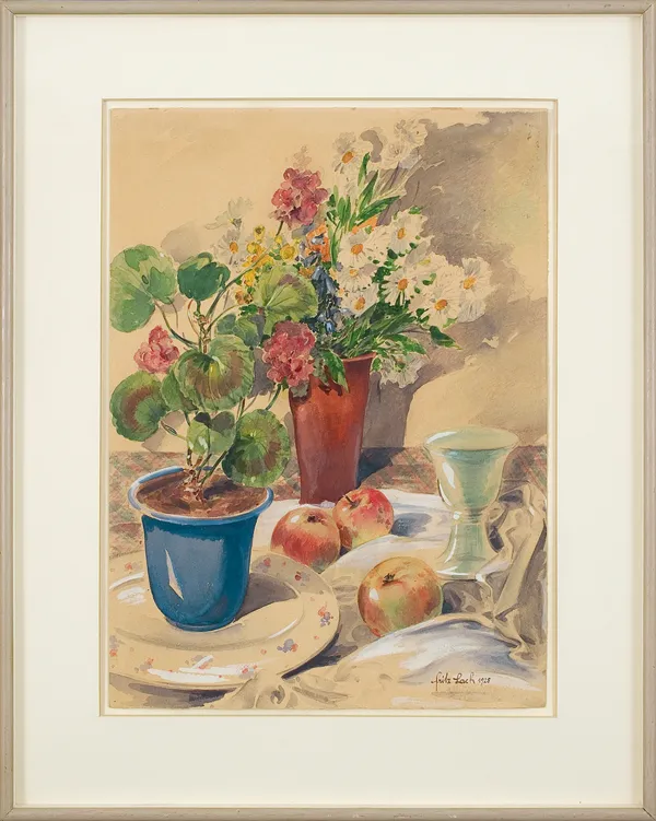 Fritz Lach, KWIATY I JABŁKA, 1925