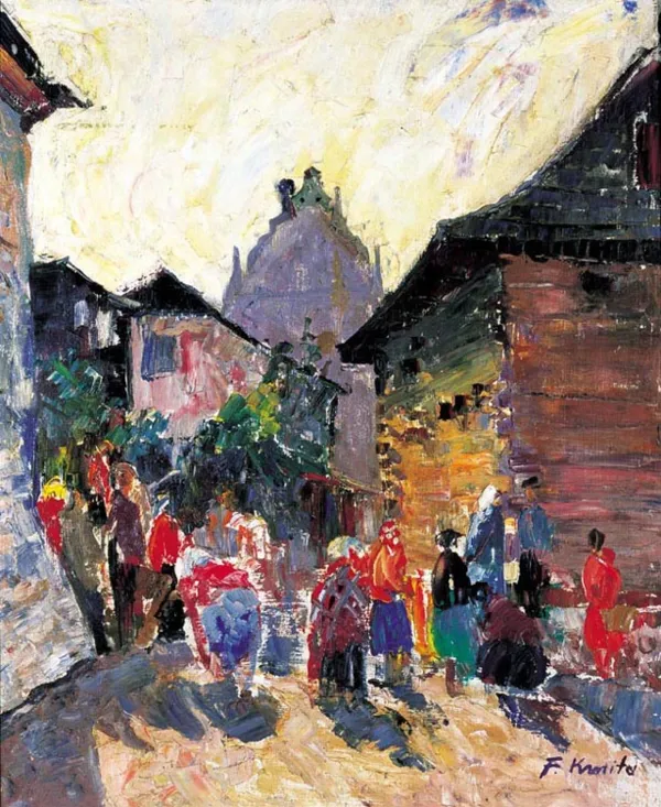 Franciszek Kmita, Zaułek w Kazimierzu z widokiem na farę