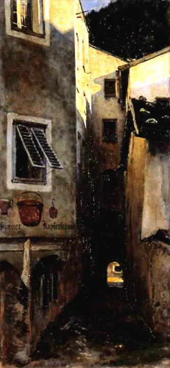 Aleksander Gierymski, Uliczka miasteczka w Tyrolu, 1889