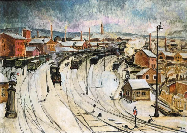 Jan Rubczak, DWORZEC KOL. KRAKÓW-PŁASZÓW, ok. 1930