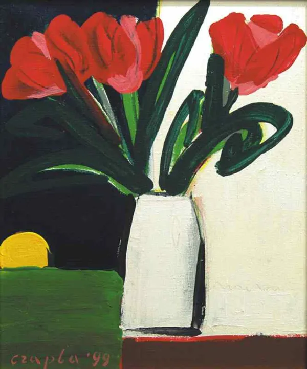 Marian Czapla, Tulipany w bieli, 1999