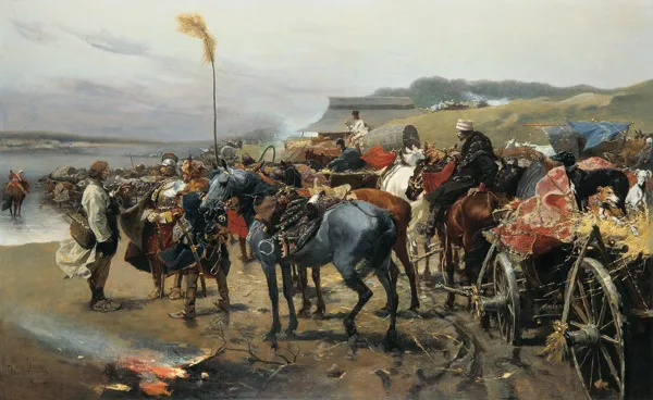 Józef Brandt, Pospolite ruszenie u brodu