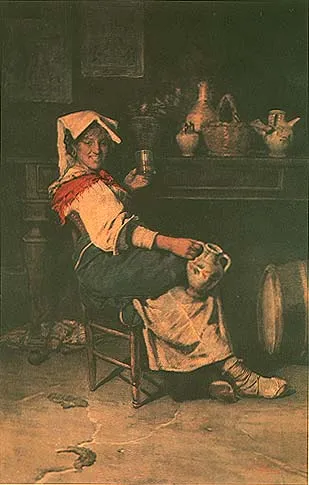 Antonio Piccini, Dziewczyna pijąca wino