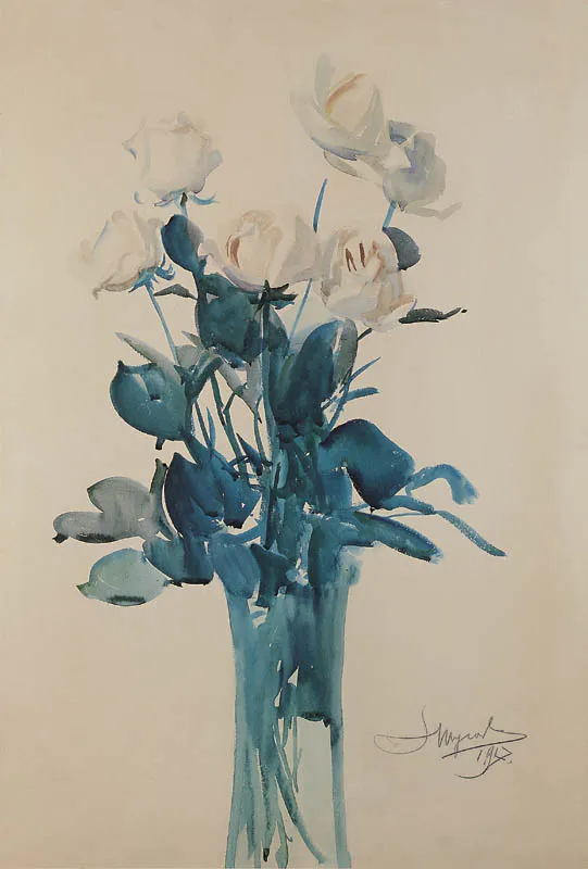 Leon Wyczółkowski, BIAŁE RÓŻE, 1917