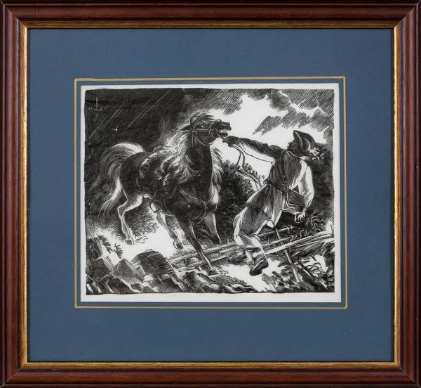 Edmund Ludwik Bartłomiejczyk, Burza (Hucuł z koniem), 1936