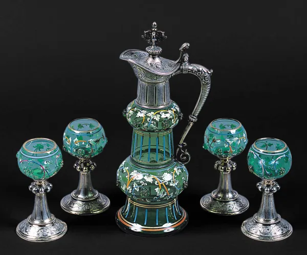 Autor nierozpoznany, DZBAN I CZTERY KIELISZKI DO WINA, przed 1900